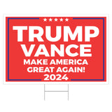 Trump Vance 2024 Make America Great Again Red 12"x 17.5" Presidential Campaign Yard Sign