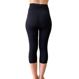 Bioflect® Capri Compression Leggings with Bioceramic Fibers and Micro-Massage Knit- for Support and Comfort - Black XXL