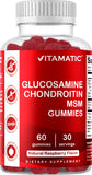 Vitamatic 2 Pack Glucosamine Chondroitin Gummies with MSM & Vitamin E - Joint Support - 60 Pectin Based Gummies