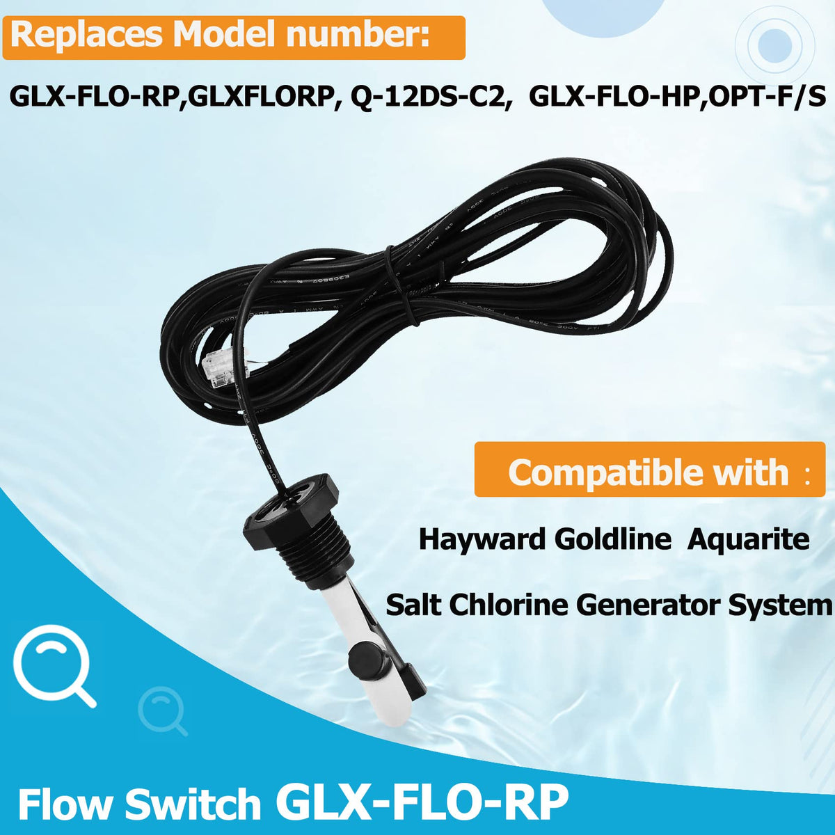 Flow Switch Assembly Components Cooouds GLX-FLO-RP Flow Switch Assembly for All Hayward Goldline Aquar