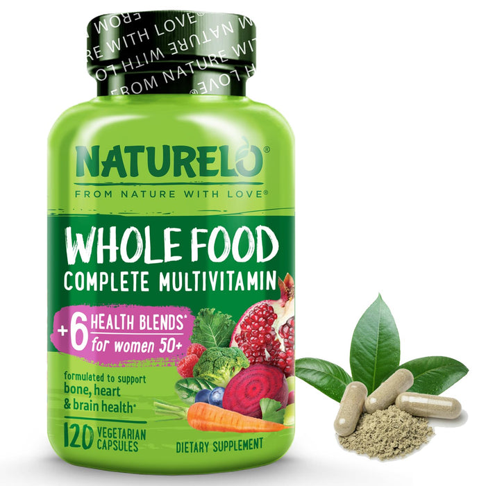 Naturelo Whole Food Multivitamin for Women 50+ – 120 Vegan Capsules