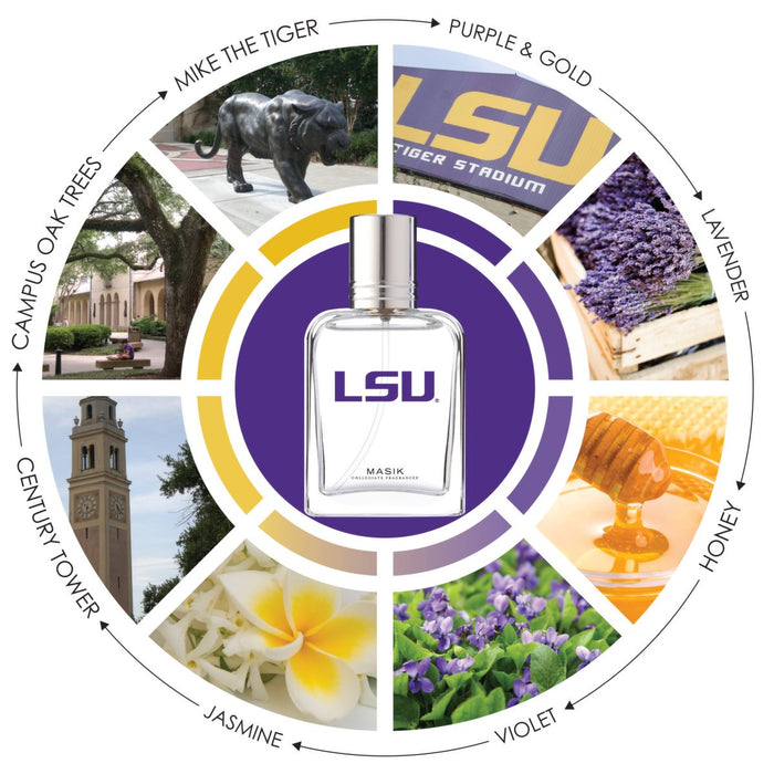 MASIK Collegiate Fragrances Cologne Spray for Men, Louisiana State University, 1.7 Ounce