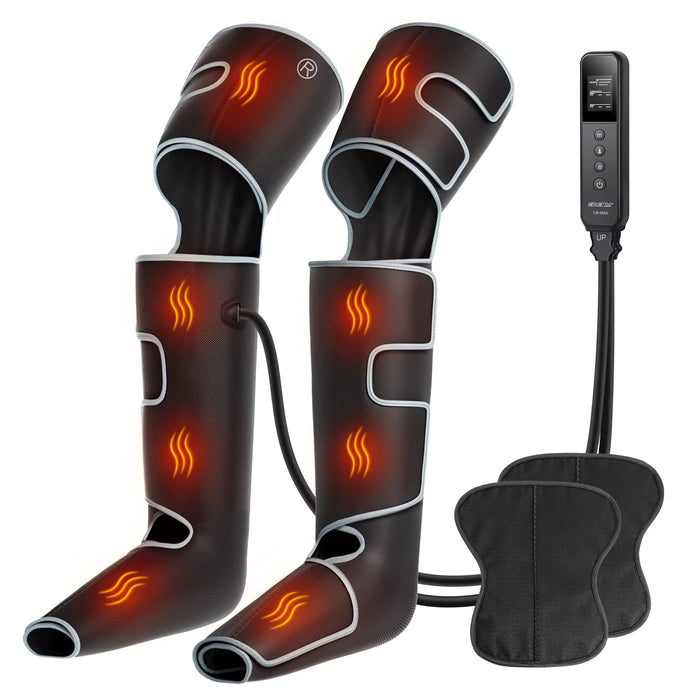 CINCOM Leg Massager with Heat, Air Compression Leg Massager for Circulation, Full Leg Massager with 3 Heats 3 Modes 3 Intensities Sequential Compression Device Father's Mother's Day Gifts