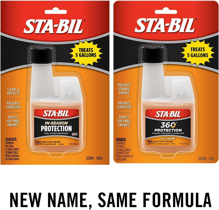 STA-BIL In-Season Protection Fuel System Treatment | Full Protection Fuel System Cleaner, Injector Cleaner, Increases MPG, Prevents Corrosion, 4oz (8 Pack)