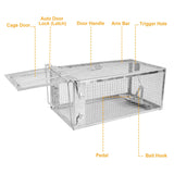 KOCASO 2 Pack Humane Rat Trap, 1-Door Small Live Chipmunk Trap That Work for Indoor Outdoor, Easy to Catch and Release Live Animal Trap Mouse Trap Cage for Rodent Mice Voles Hamsters, Metal & Reusable