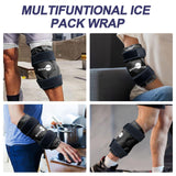 AiricePac Ice Pack for Knee Pain Relief, Reusable Gel Ice Wrap for Injuries, Swelling, Knee Replacement Surgery, Cold Compress Therapy for Arthritis, Meniscus Tear and ACL, Black