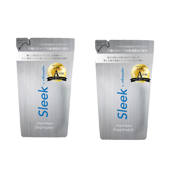 Sleek by Sara Salon Shampoo & Treatment Refill Set 340ml (Grace Repair Shampoo & Treatment Refill Set)