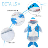 NACOCO Pet Shark Costume Clothes, Cute Christmas Dog Apparel Outfit for Large Dogs, Fall and Winter (Blue, 5XL)