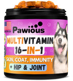 Dog Multivitamin Chewable with Glucosamine 16 in 1 - Dog Vitamins and Supplements - Hip and Joint Support Health - Immunity, Mobility - Gut, Skin, Heart, Coat