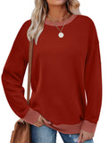 Saloogoe Sweatshirts for Women Long Sleeve Tops Christmas Sweaters Winter Clothes 2024 Red M