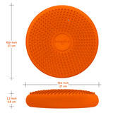BouncyBand Wiggle Seat, Orange, 1-Pack – Small 10.75” D x 2.5” H Wobble Cushion for Kids Aged 3-7 – Sensory Tool Promotes Active Learning & Improves Productivity – includes Pump for Easy-Inflation