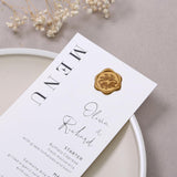 UNIQOOO Wax Seal Stickers - Olive Branch Wedding Invitation Envelope Seal Stickers, 50 Pcs Self- Adhesive Antique Gold Stickers, Perfect for Invitation, Christmas, Gift Wrapping