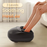 COMFIER Foot Massager Machine with Heat, Shiatsu Feet Massager for Plantar Fasciitis Neuropathy, Remote Control, Customizable Settings, Pause Function, UP to Men Size 13