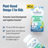 Nordic Naturals Children's DHA Vegetarian - Kids DHA Omega-3 Supplement -Algae Oil - Berry Lemonade Mini Chewables - Plant-Based Formula for Ages 3+ - 120 Soft Gels - 40 Servings