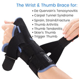 VELPEAU Wrist Brace Thumb Spica Splint Support for De Quervain's Tenosynovitis, Carpal Tunnel Syndrome, Stabilizer for Arthritis, Tendonitis, Sprains, Sports Injuries Pain Relief for Men and Women (Medium, Right Hand)