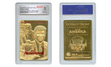 Donald Trump Triple Image Signature Edition 23K Gold Card Limited and Numbered of 5000 - Graded GEM-Mint 10