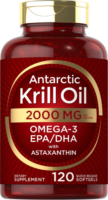 Carlyle Antarctic Krill Oil 2000mg Softgels – 120 Count for Daily Nutritional Support