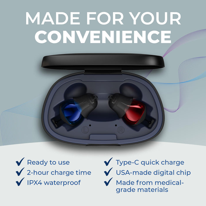 LINNER Saturn OTC Hearing Aids for Senior Adult, Rechargeable Hearin