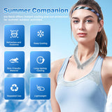 Neck Cooling Tube, Wearable Cooling Neck Wrap for Summer, Reusable 18℃/64℉ Ice Ring Neck Cooler for Heat Outdoor Sports,Outdoor Workers (Gray)