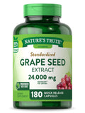 Nature's Truth Grape Seed Extract 24,000mg | 180 Capsules | Standardized Extract Supplement | Non-GMO & Gluten Free Formula