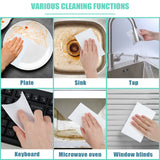 200 Pack Eraser Sheets Disposable Cleaning Sponge Thin Melamine Foam Sponge Eraser Nano White Eraser Wipes for Bathroom Kitchen Dish Furniture, Hard to Reach Places