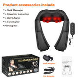WERTYI Electric Neck Massager, Neck and Back Massager with Heat, Shiatsu Massage Pillow for Neck, Back, Shoulder, Muscle Pain Relief, Office & Home & Car Use, Ideal Gifts for Parents