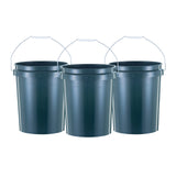 United Solution ECOSense 5 Gallon Bucket, 3 Pack, Heavy Duty, Comfortable Handle, Perfect for on The Job, Home Projects, or Cleaning; Made from 90% recycled materials.100% recyclable