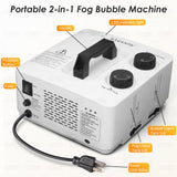 blessny 2-in-1 Fog Bubble Machine, Smoke Bubble Maker for Stage Halloween Christmas Birthday Party Wedding, 8000+Fog Filled Bubble Per Minute, 250W (White)