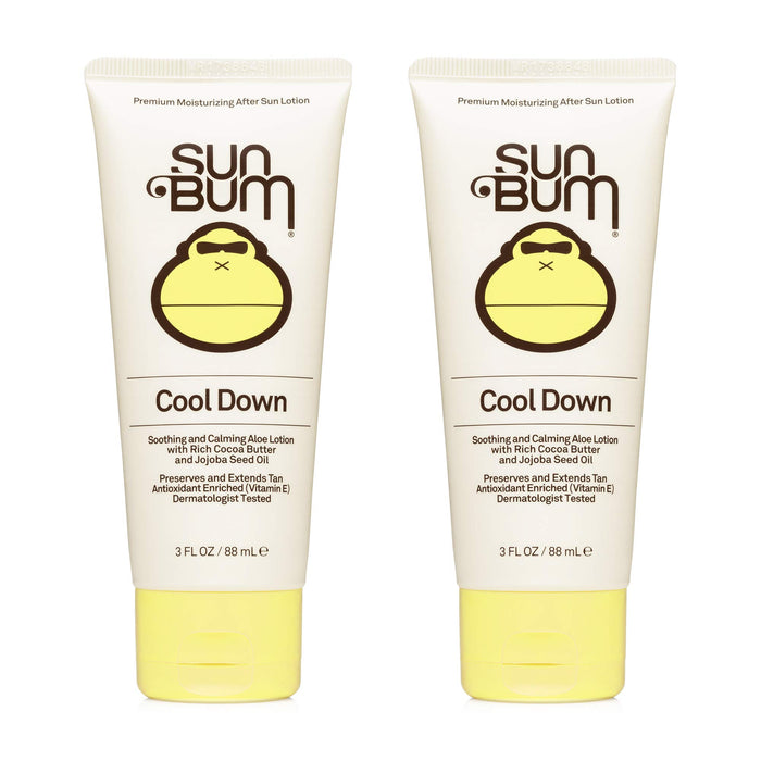 Sun Bum Sun Bum Cool Down Aloe Vera Lotion Vegan and Hypoallergenic After Sun Gel With Cocoa Butter To Soothe and Hydrate Sunburn 3 Ounce 2 Pack