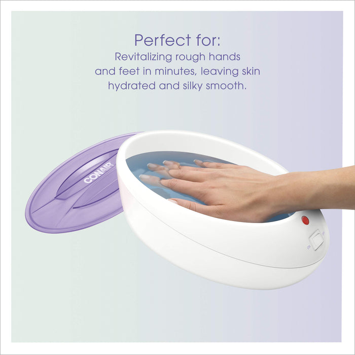 Conair True Glow Thermal Paraffin Spa Moisturizing Wax Treatment, Includes 1lb. Paraffin Wax, Purple, PB8NPRF