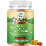 Plant Based Kids Multivitamin Gummies - Multivitamin for Kids Immunity Support Gummies with Vitamins A C D3 E B and Zinc Gelatin and Gluten Free Non-GMO Kids Vitamins Gummy Multivitamin Formula 120ct