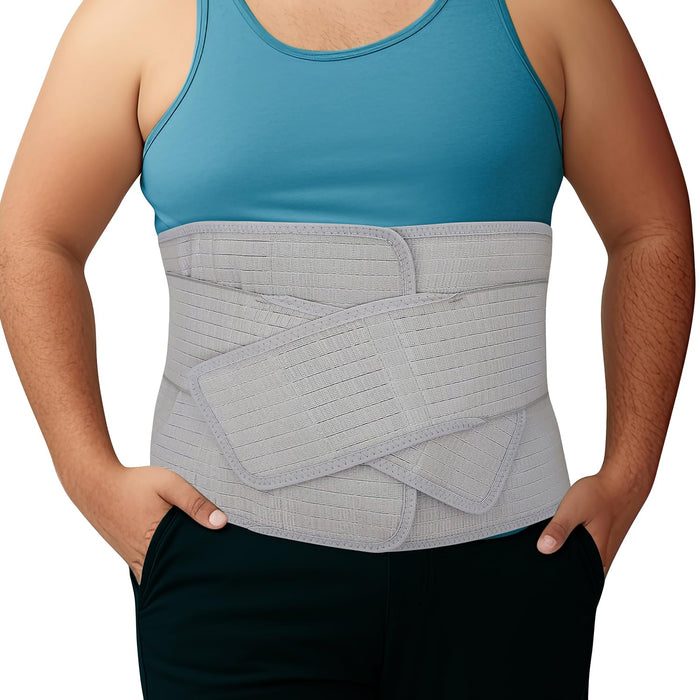 Abdominal Binder Post Surgery Tummy Tuck - Plus Size Postpartum Belly Band Wrap | Post C Section Belly Binder Recovery | Stomach Hernia Belt For Men or Women After Pregnancy, Hysterectomy XXL