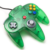 KIWITATA Classic N64 Controller, Retro N64 Wired Gaming Remote Joystick Replacement Controller for N64 System Video Games Console Clear Green