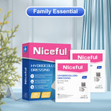 Niceful 20 Packs Hydrocolloid Bandages 2x2, HSA FSA Eligible, Small Hydrocolloid Gel Bandages for Wounds, Wound Healing Bed Sore Bandages