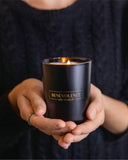 Benevolence LA Rose & Sandalwood Scented Candles | Jar Candle Black, 6 Oz Spring Scented Candles, Manly Indulgence Candles, Scented Candle for Men | Sandalwood Candles, Natural Candles for Women