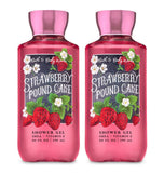 Bath and Body Works Strawberry Pound Cake Shower Gel 10 Oz 2 Pack (Strawberry Pound Cake)