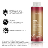 Joico Color Therapy Shampoo for Color-Treated Hair - With Keratin & Argan Oil, Repairs Damage, Boosts Shine, 33.8 oz