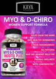 Kaya Naturals Myo & D-Chiro Inositol Plus | PCOS Supplement | Estrogen Supplements, Hormonal Balance & Healthy Ovarian Function Support for Women, Vitamin B8-60 Capsules