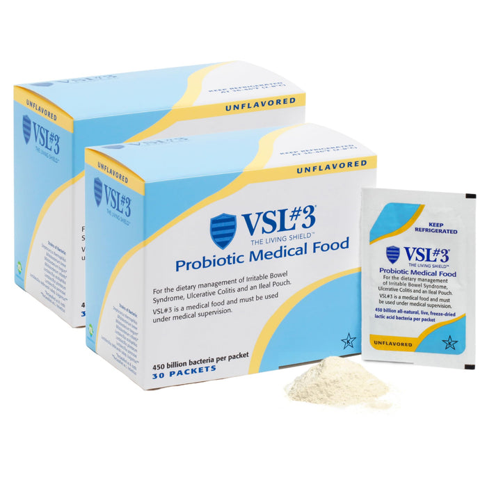 VSL#3 Probiotics for Digestive Health, Probiotic Powder, Medical Food for Gut Health Support in Women & Men, High Potency, Multi-Strain, Live Refrigerated Probiotics, 450 Billion CFUs, 60 Pack