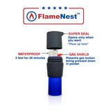 FlameNest Waterproof Bic Lighter Case for Hiking, Camping, Travel, and Emergency Preparedness (2 Pack)