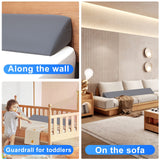 Talcusble Queen Size(60"x10"x6") Bed Wedge Pillow, Bed Gap Filler, Mattress Wedge, Headboard Pillow Fill The Gap (0-7") Between Your Headboard and Mattress