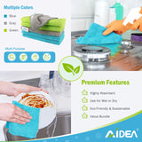 AIDEA Microfiber Cleaning Cloths-100Pack, Highly Absorbent Cleaning Towel, Lint-Free Streak-Free Microfiber Cloth for House, Kitchen, Car, Window (12in.x12in.)