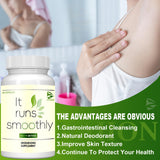It Runs Natural Deodorant Supplement, Body Pills for Body Odor, Body Deodorizing Supplement, Body Chlorophyll Capsules for Body Odor Control, Digestion Support