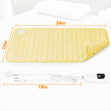 Heating Pad-Electric Heating Pads for Back,Neck,Abdomen,Moist Heated Pad for Shoulder,knee,Hot Pad for Arms and Legs,Dry&Moist Heat & Auto Shut Off(Yellow, 12''×24'')