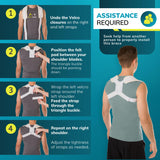 BraceAbility Clavicle Support Brace - XL Figure 8 Upper Back Brace Posture Corrector for Women and Men, Shoulder Straightener, Kyphosis Relief, Sling for Injuries and Fractures (Extra Large)