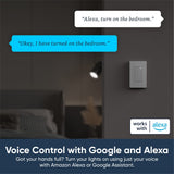 Wyze Switch, 2.4 GHz WiFi Smart Light Switch, Single-Pole, Needs Neutral Wire, Compatible with Alexa, Google Assistant, and IFTTT, No Hub Required, 3-Pack, White