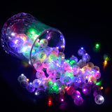 JJGoo 100Pcs Mixed Color LED Balloon Lights, Waterproof Round Balls Light up for Balloon Paper Lantern Easter Eggs Pumpkin Birthday Party Wedding Halloween Christmas