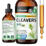 Cleavers Leaf Tincture - Organic Cleavers Herb Liquid Extract - Natural Body Detox - Alcohol and Sugar Free - Vegan Drops 4 Fl.Oz.