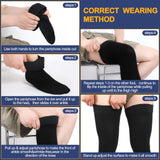 Zhanmai 2 Pairs Thigh High Men's Compression Socks 20-30 Mmhg Compression Stocking with Silicone Grip Men's Dress Socks (xx-large)