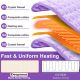 Heating Pad-Electric Heating Pads for Back,Neck,Abdomen,Moist Heated Pad for Shoulder,Knee,Hot Pad for Pain Relieve,Dry&Moist Heat & Auto Shut Off(Light Purple, 12''×24'')